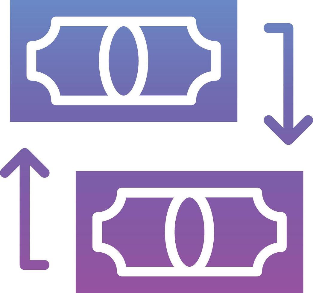 icône de vecteur de transfert d'argent