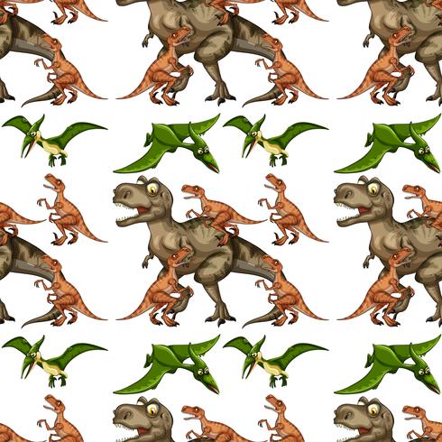 Un modèle sans couture de dinosaure vecteur