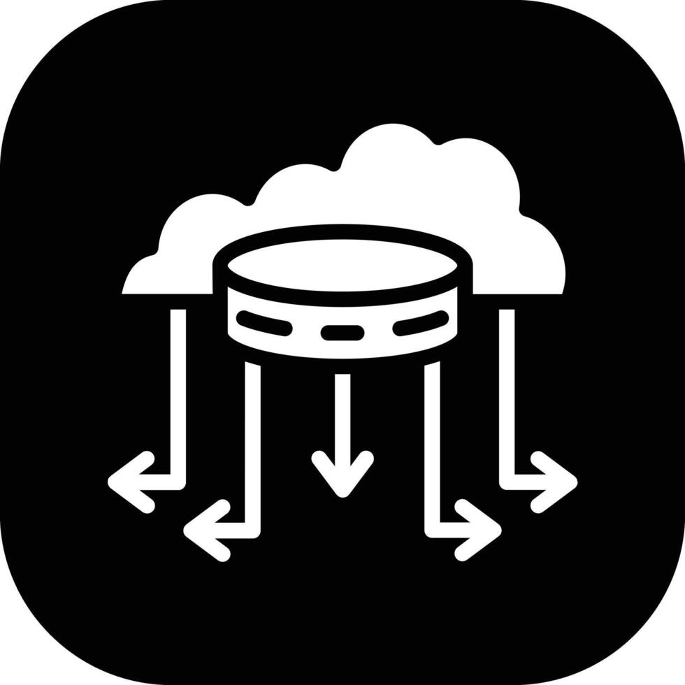 nuage Distribution vecteur icône vecteur icône