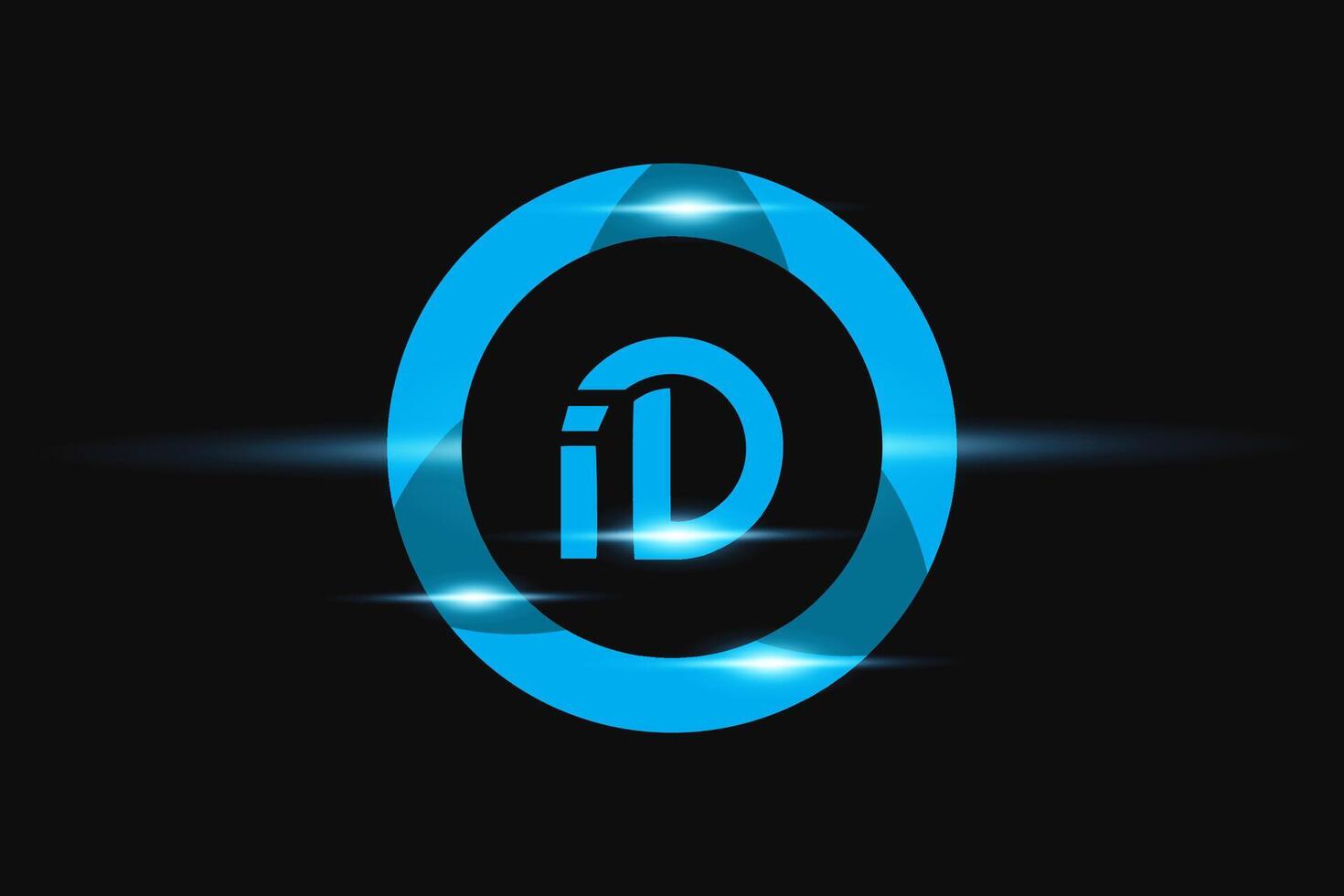 id bleu logo conception. vecteur logo conception pour entreprise.