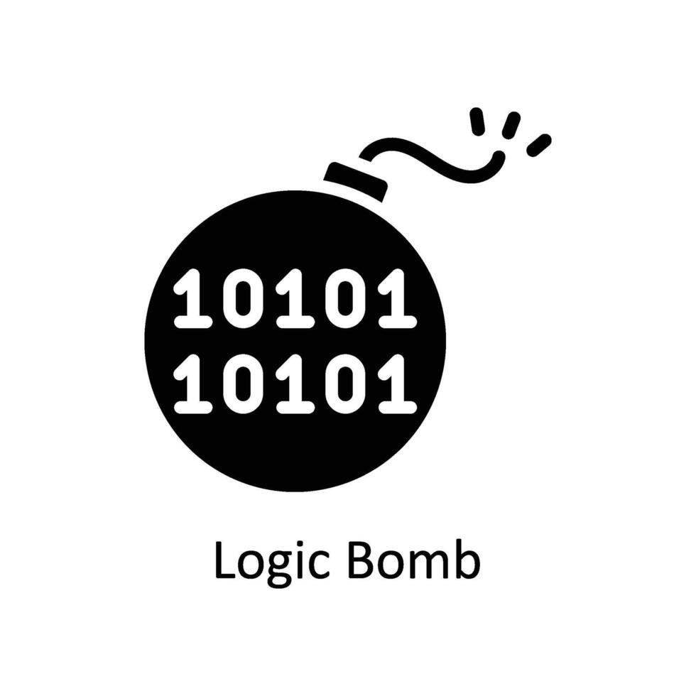 logique bombe vecteur solide icône style illustration. eps dix fichier