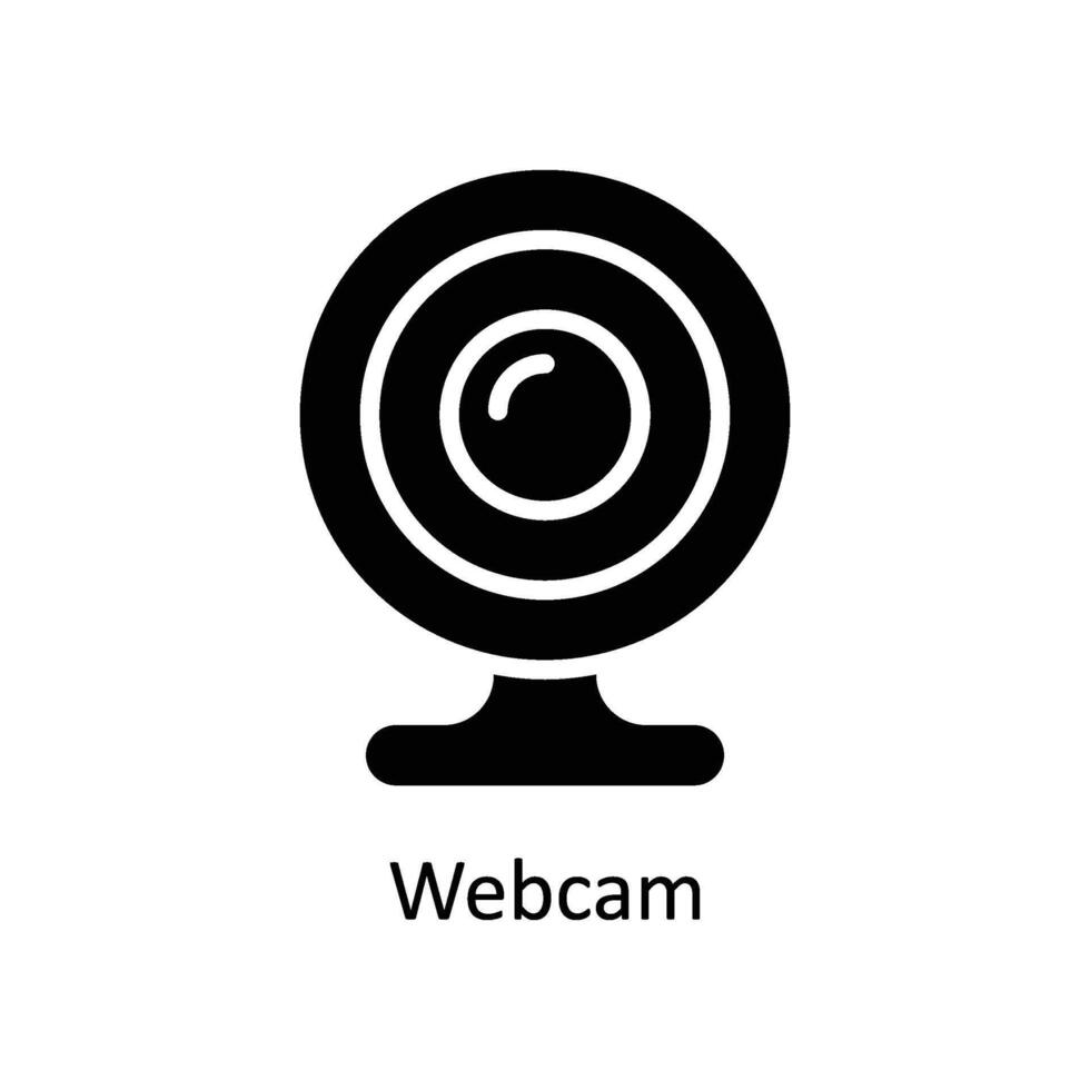 webcam vecteur solide icône style illustration. eps dix fichier