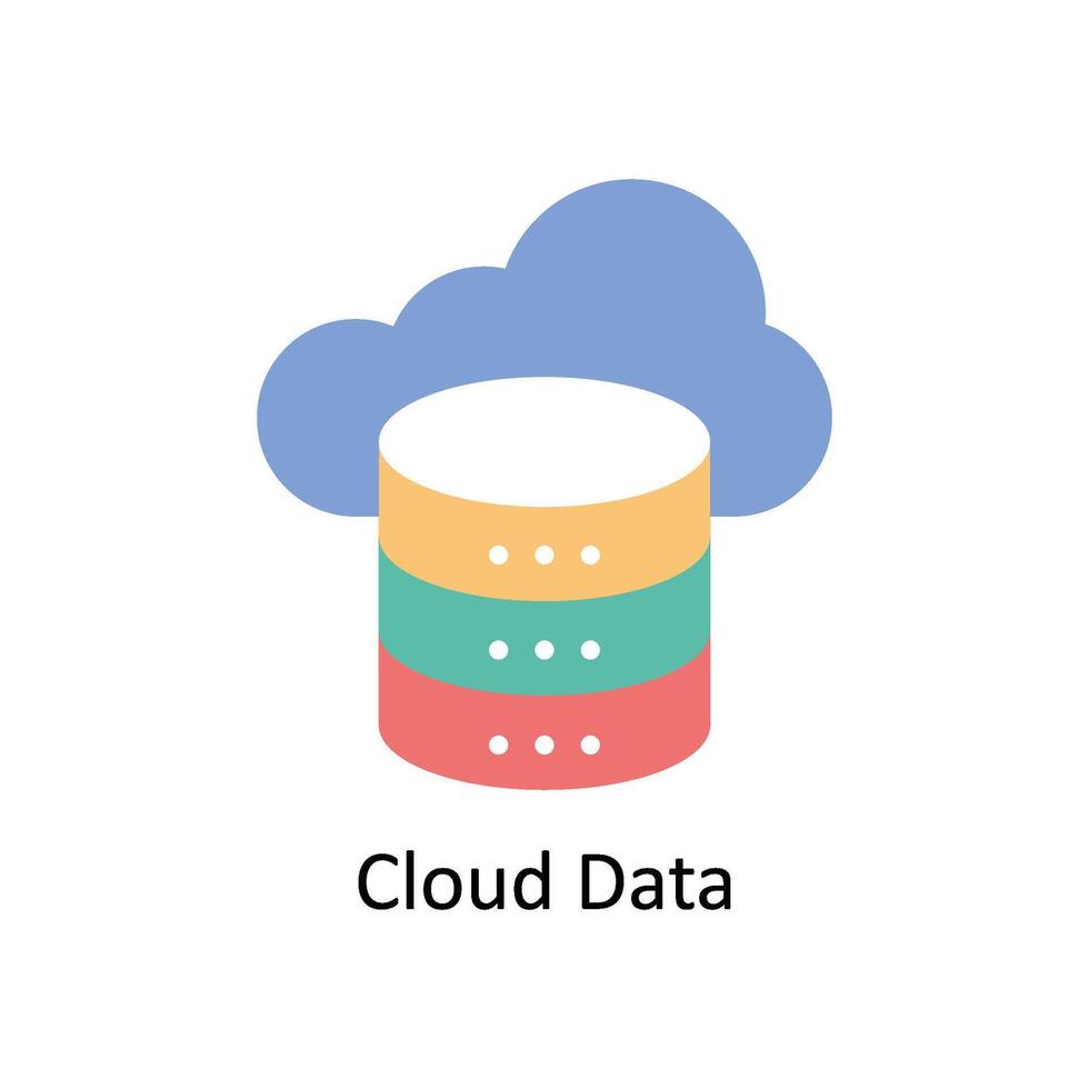 nuage Les données vecteur plat icône style illustration. eps dix fichier