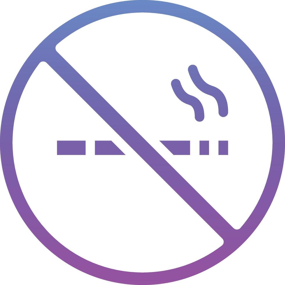 non fumer zone vecteur icône