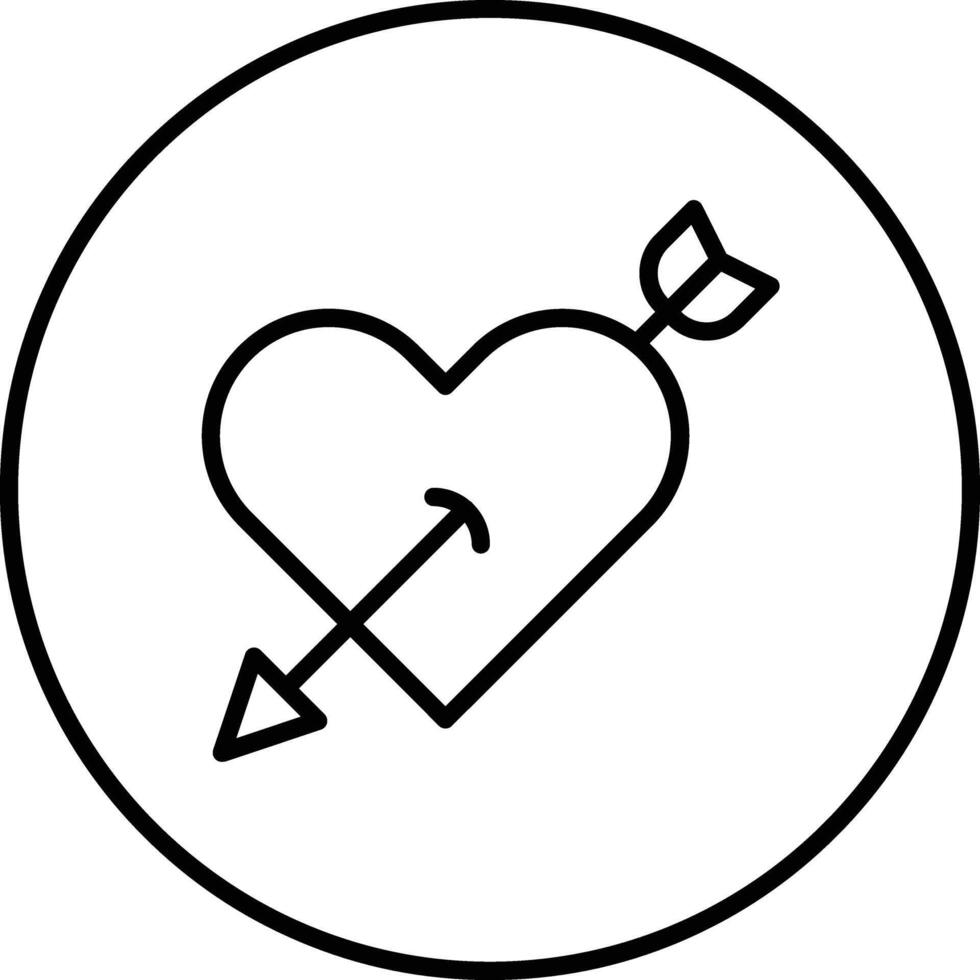 icône de vecteur de flèche de coeur