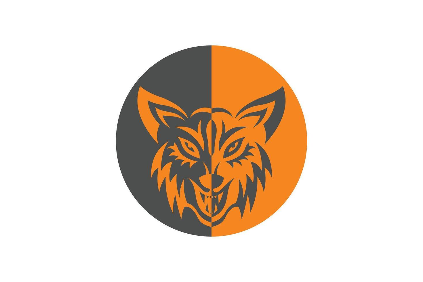 tête Loup logo conception vecteur