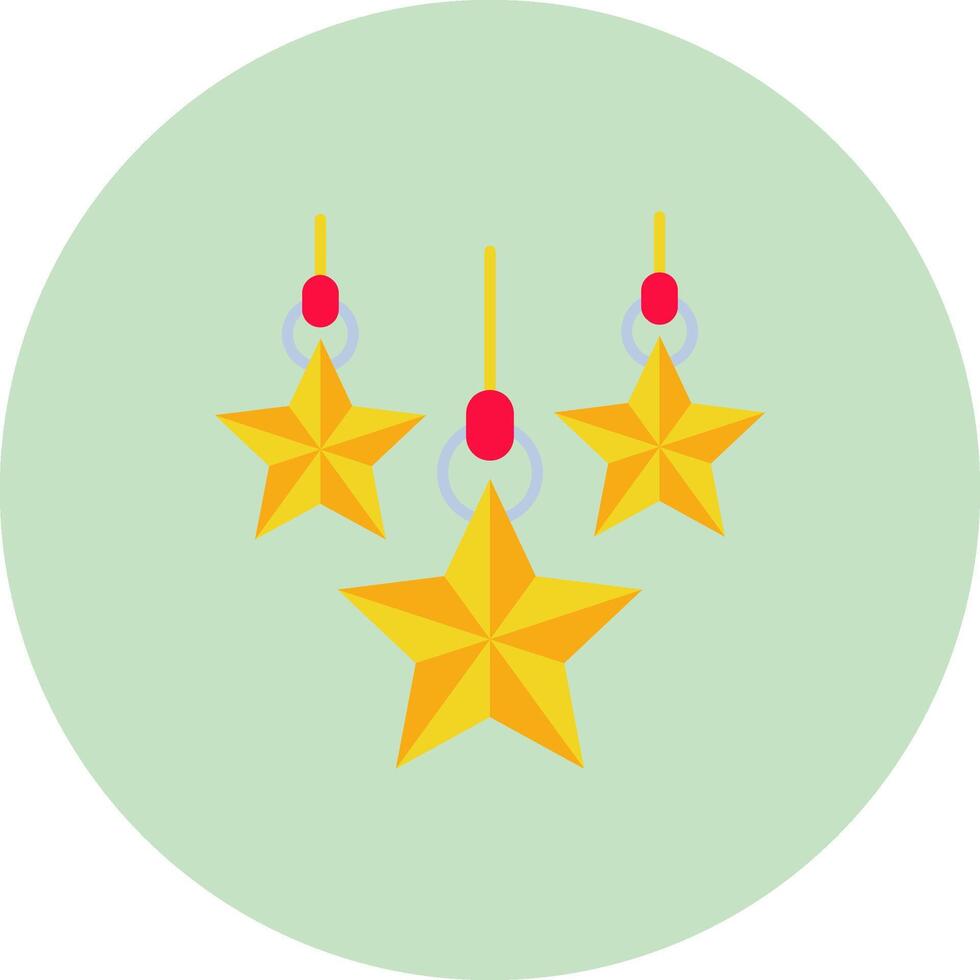 Noël étoile plat cercle icône vecteur