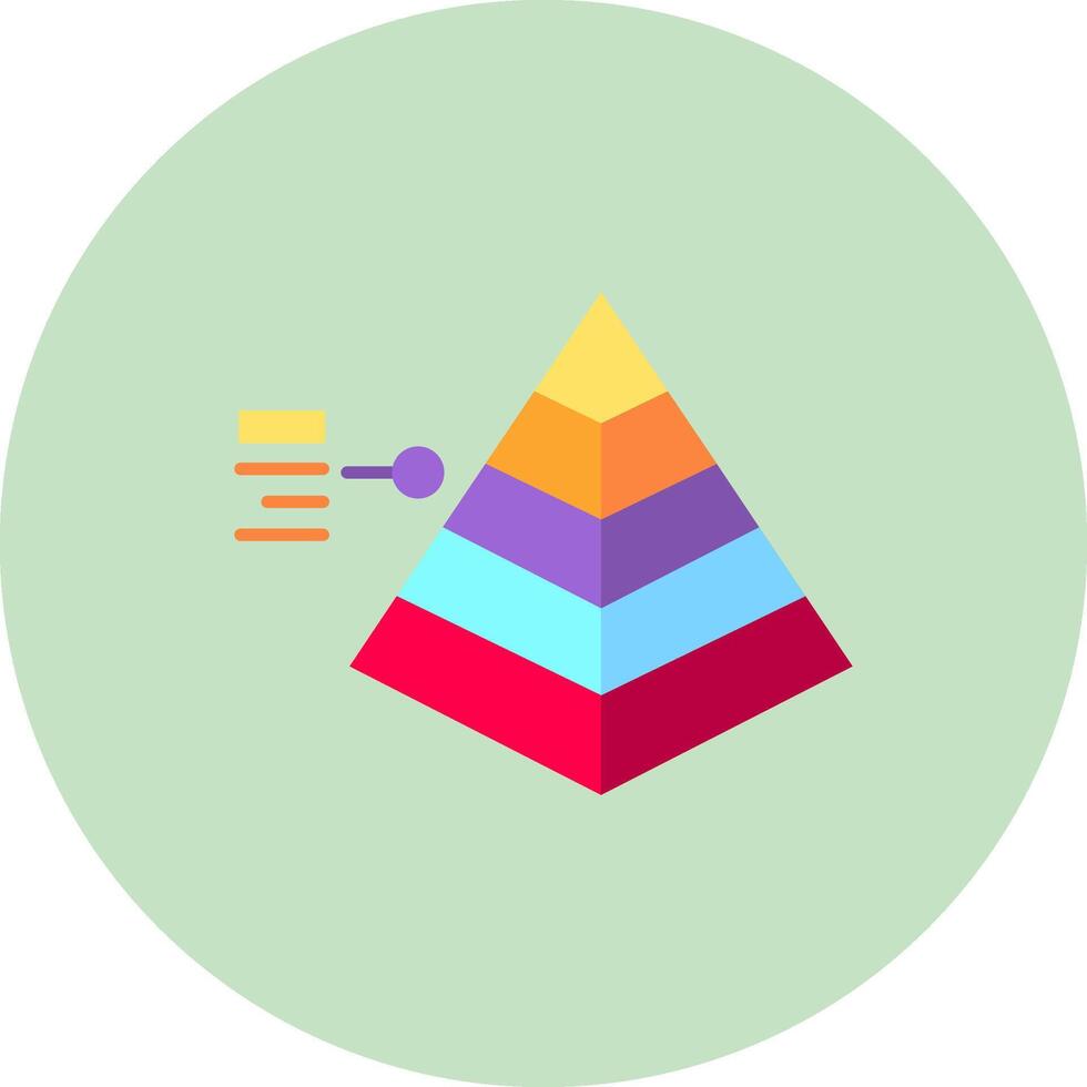piramid plat cercle icône vecteur