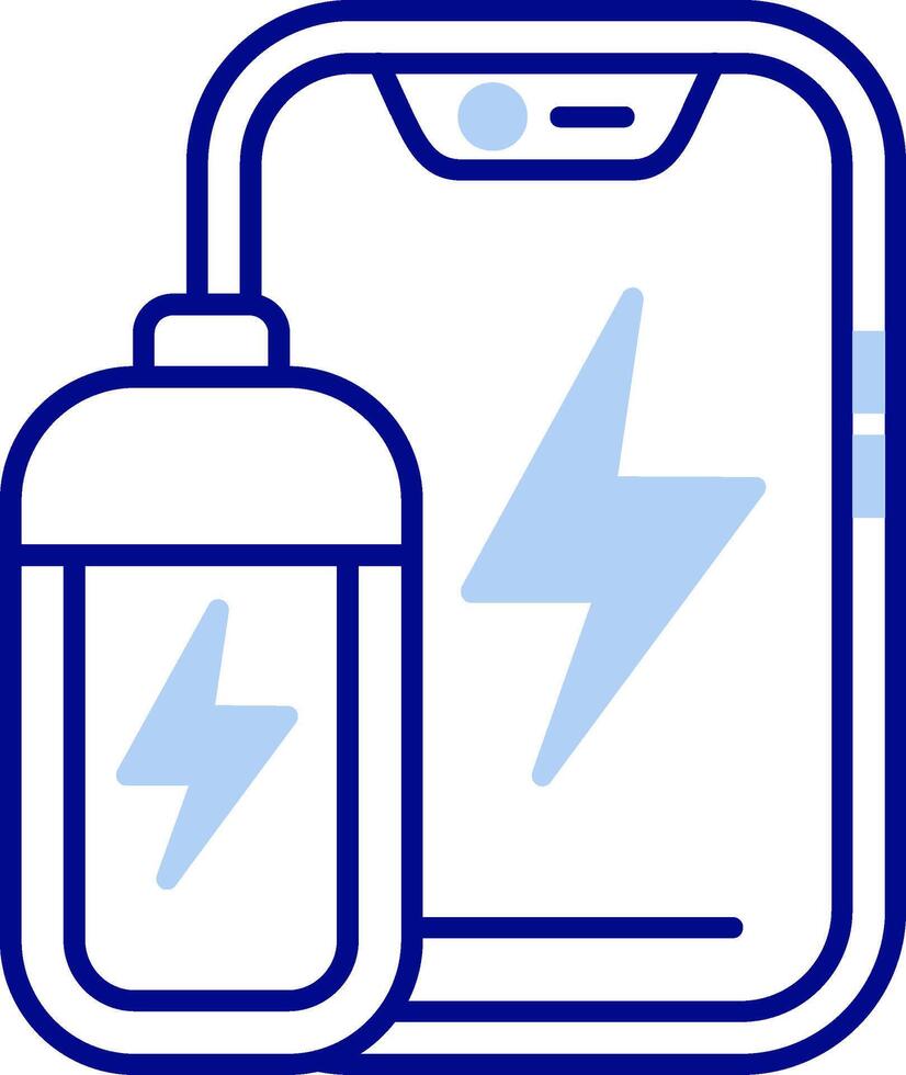 icône remplie de ligne de batterie vecteur