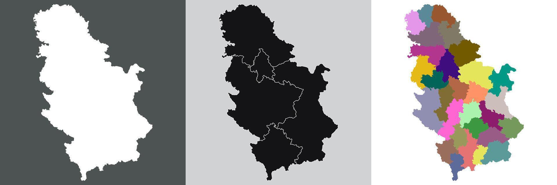 Serbie carte. carte de Serbie vecteur