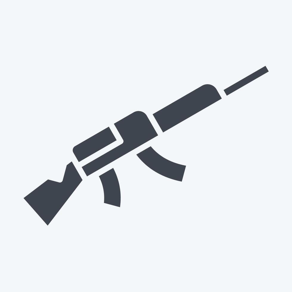 icône tireur d'élite fusil 2. en relation à armes symbole. glyphe style. Facile conception modifiable. Facile illustration vecteur