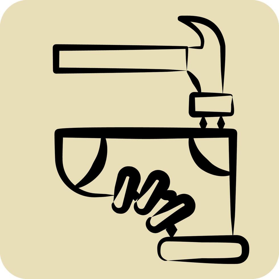 icône assemblée. en relation à cordonnier symbole. main tiré style. Facile conception modifiable. Facile illustration vecteur