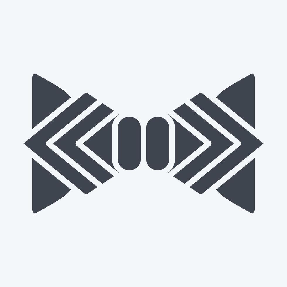 icône arc cravate. en relation à branché symbole. glyphe style. Facile conception modifiable. Facile illustration vecteur