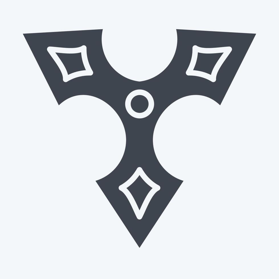 icône shuriken. en relation à armes symbole. glyphe style. Facile conception modifiable. Facile illustration vecteur