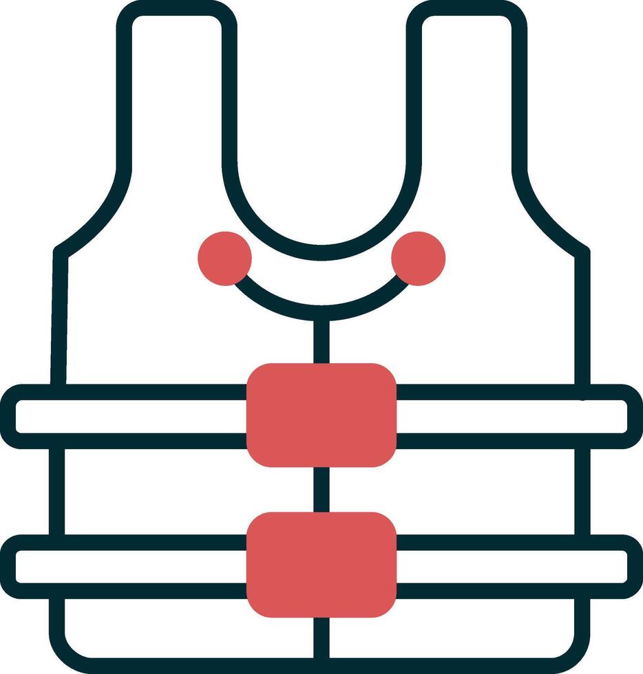 icône de vecteur de gilet de sauvetage