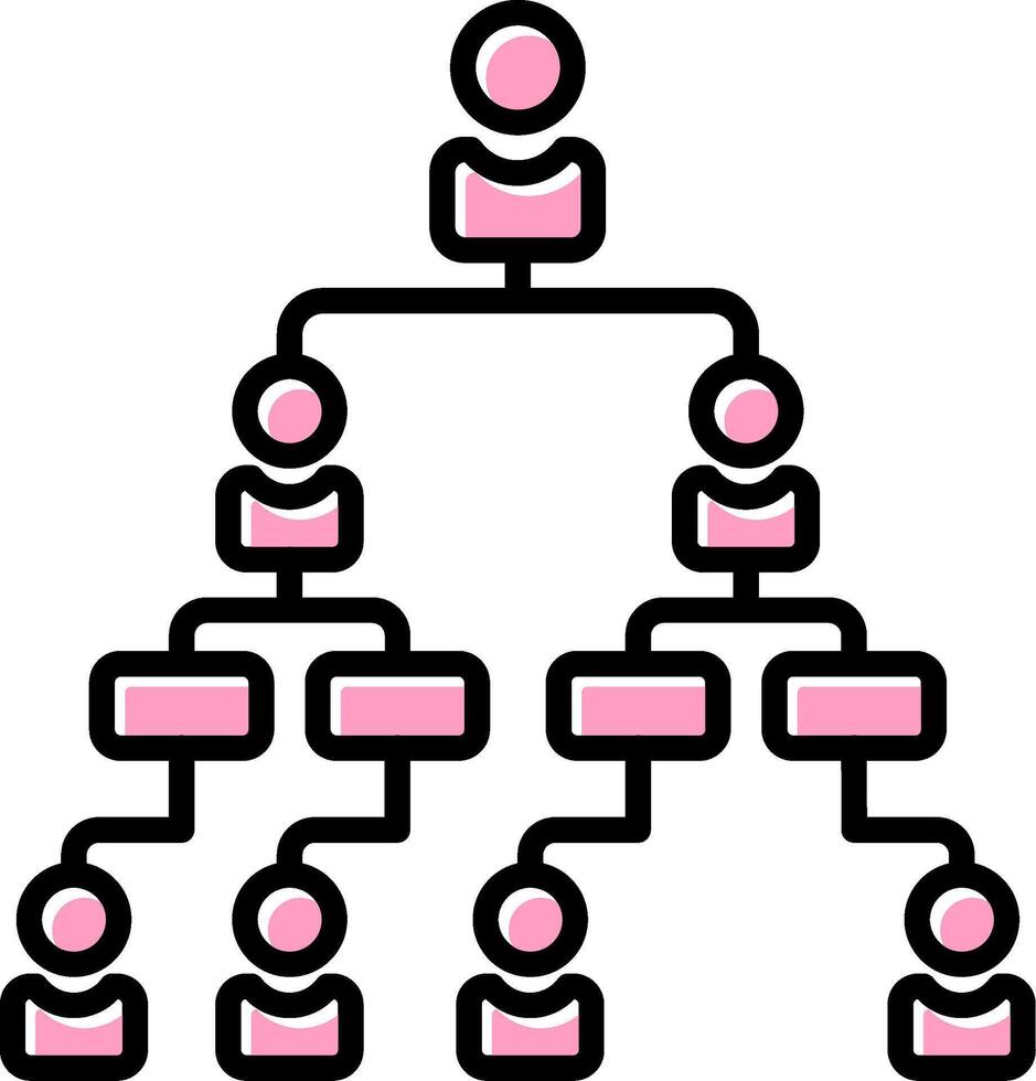 icône de vecteur de hiérarchie