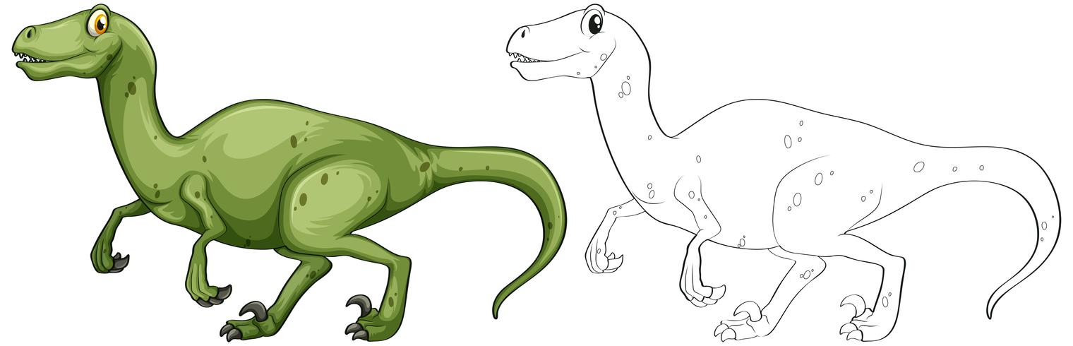 Contour animal pour dinosaure T-Rex vecteur