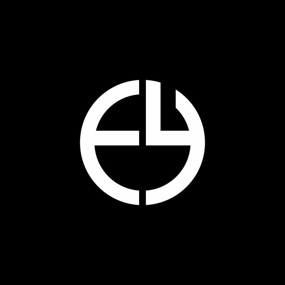 ey monogramme logo cercle modèle de conception de style ruban vecteur