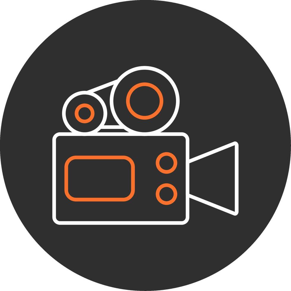 vidéo caméra bleu rempli icône vecteur