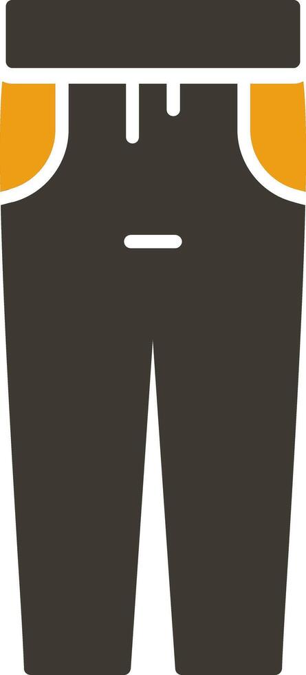 pantalon glyphe deux Couleur icône vecteur