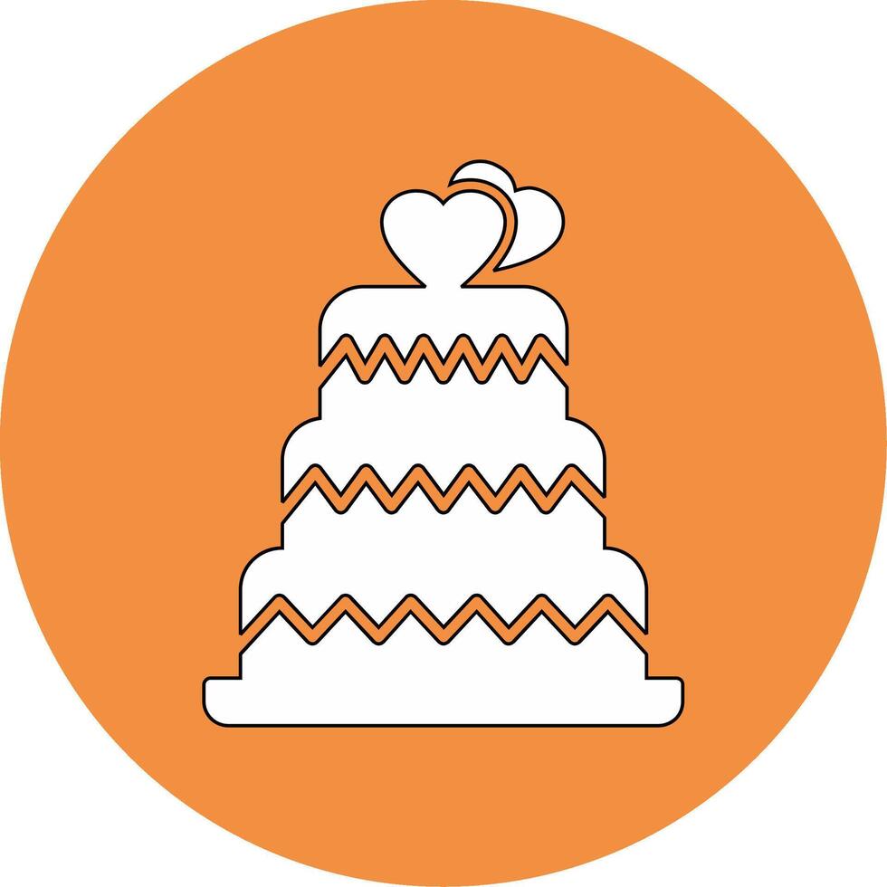 icône de vecteur de gâteau de mariage