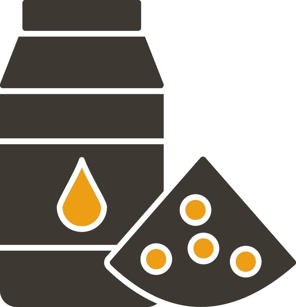 laitier des produits glyphe deux Couleur icône vecteur