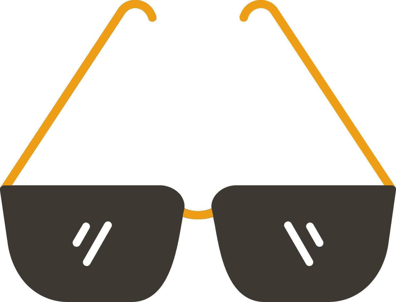 des lunettes glyphe deux Couleur icône vecteur