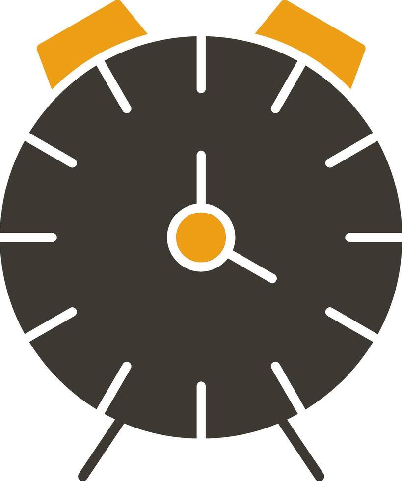 alarme l'horloge glyphe deux Couleur icône vecteur