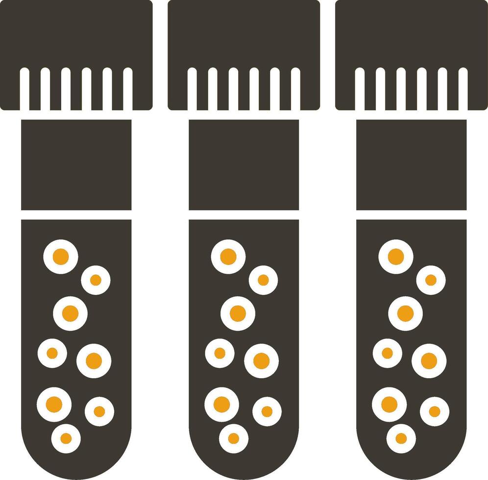 du sang tester glyphe deux Couleur icône vecteur