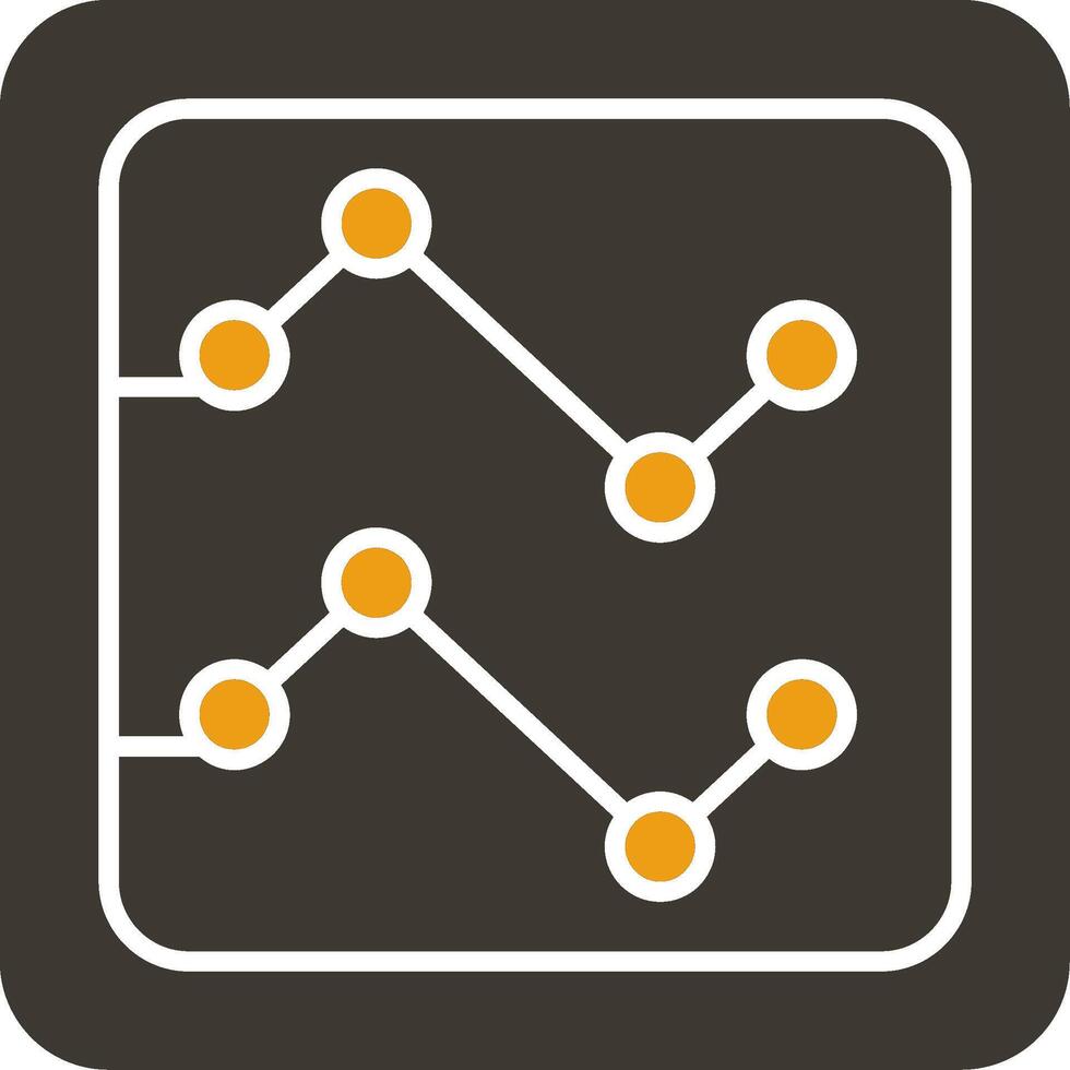 ligne graphique glyphe deux Couleur icône vecteur