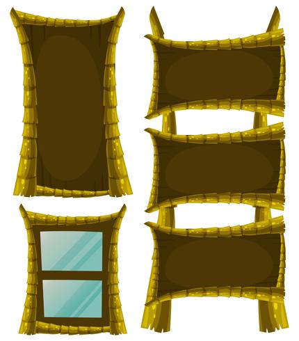 Différents modèles de cadre en bois vecteur