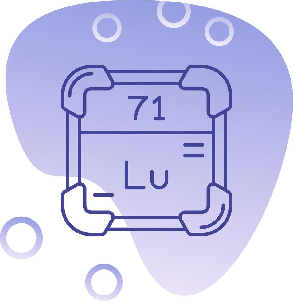 lutétium pente bulle icône vecteur