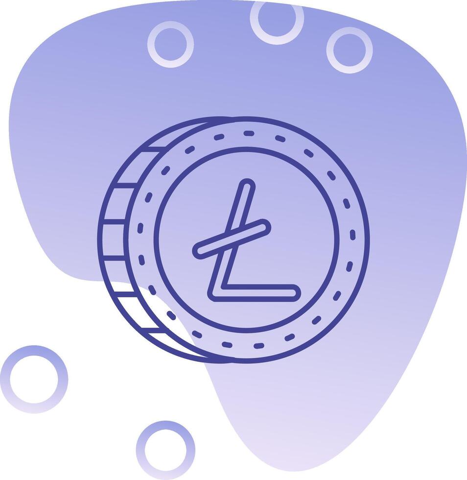 litecoin pente bulle icône vecteur