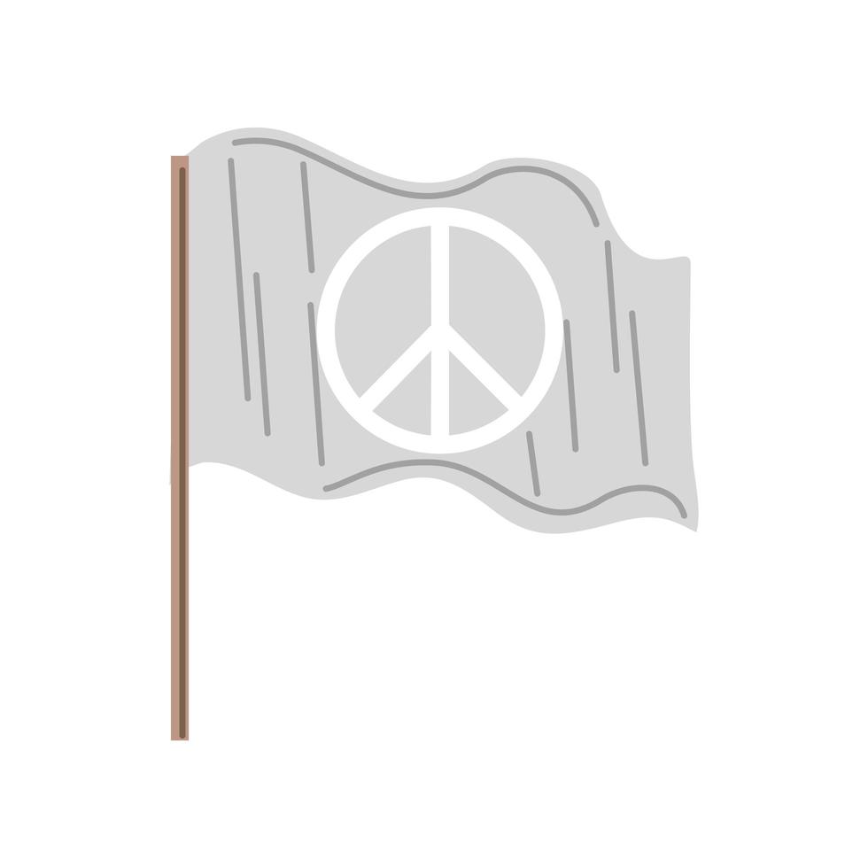 signe du drapeau de la paix vecteur
