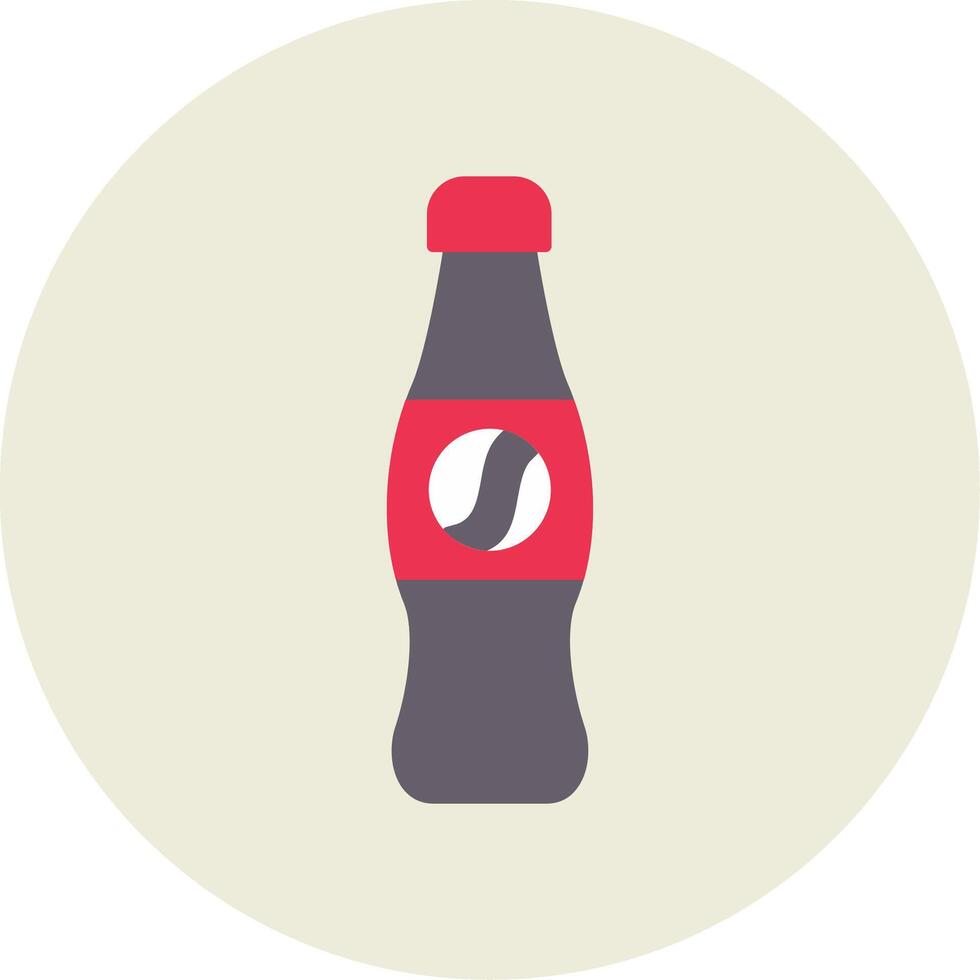 Cola plat cercle icône vecteur