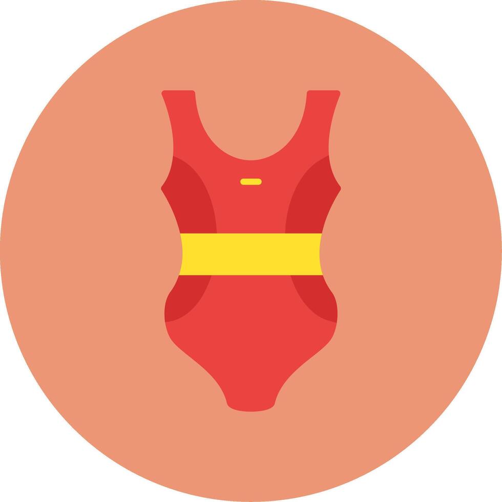 maillot de bain plat cercle icône vecteur