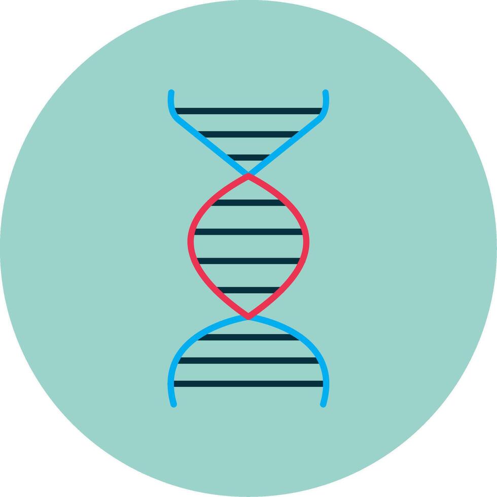 ADN plat cercle icône vecteur
