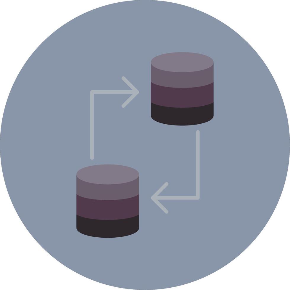 Les données transfert plat cercle icône vecteur