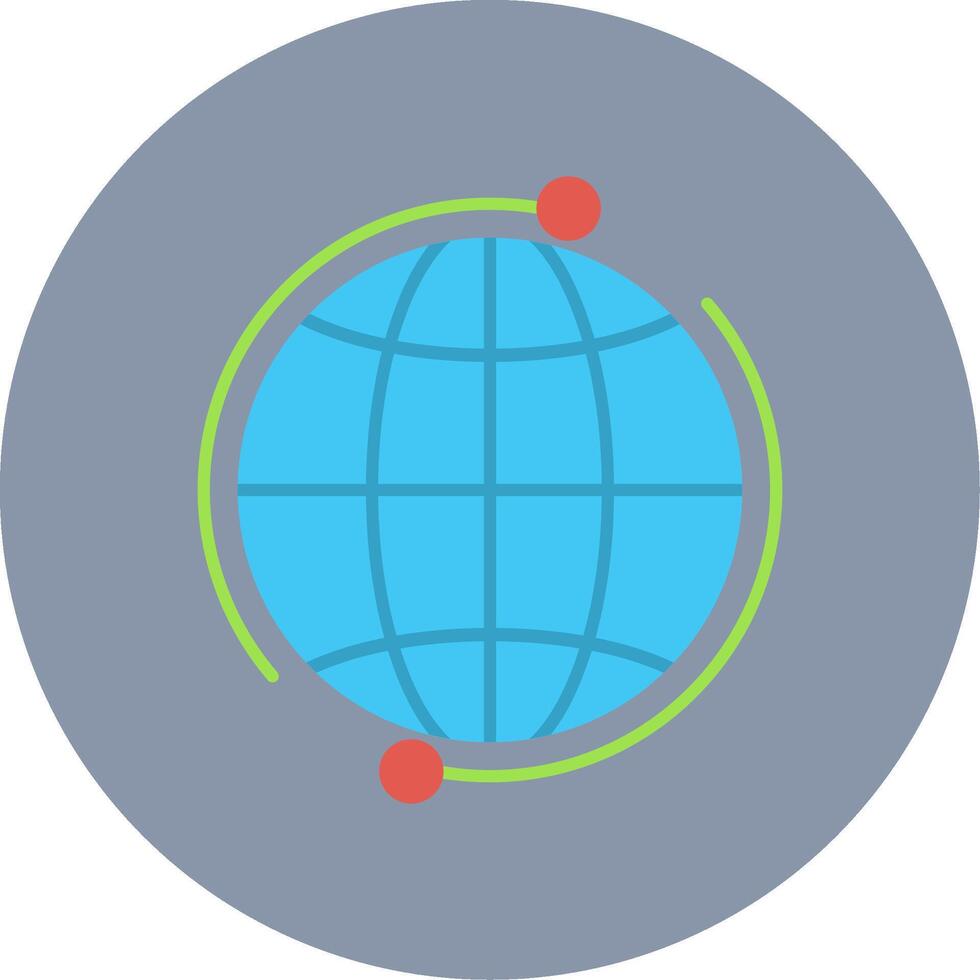 global plat cercle icône vecteur