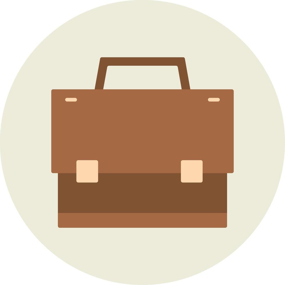 valise plat cercle icône vecteur