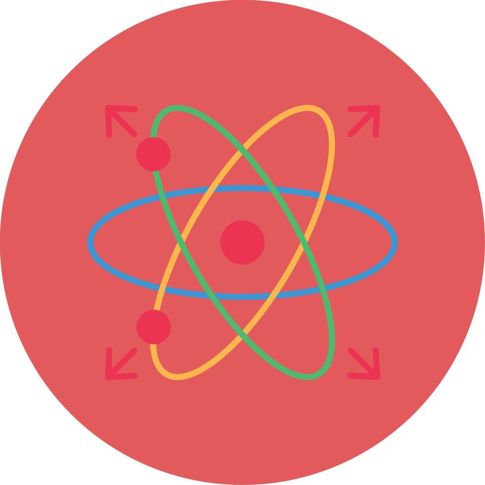 atome plat cercle icône vecteur