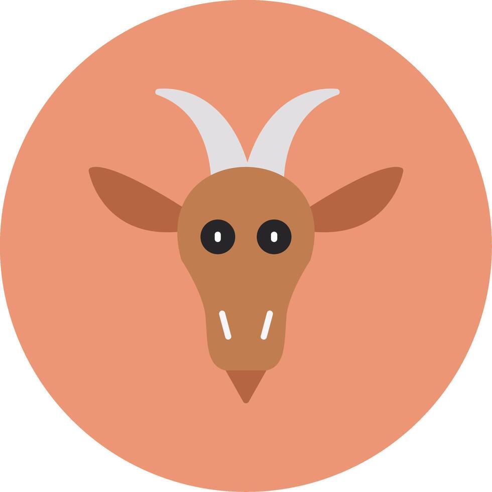 chèvre plat cercle icône vecteur