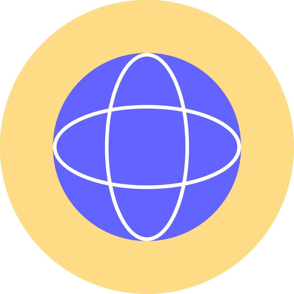 globe plat cercle icône vecteur
