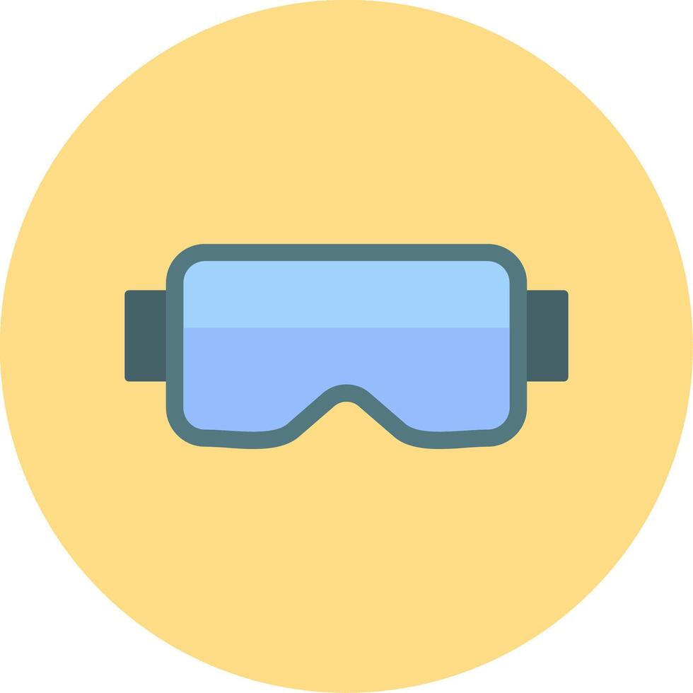 vr des lunettes plat cercle icône vecteur