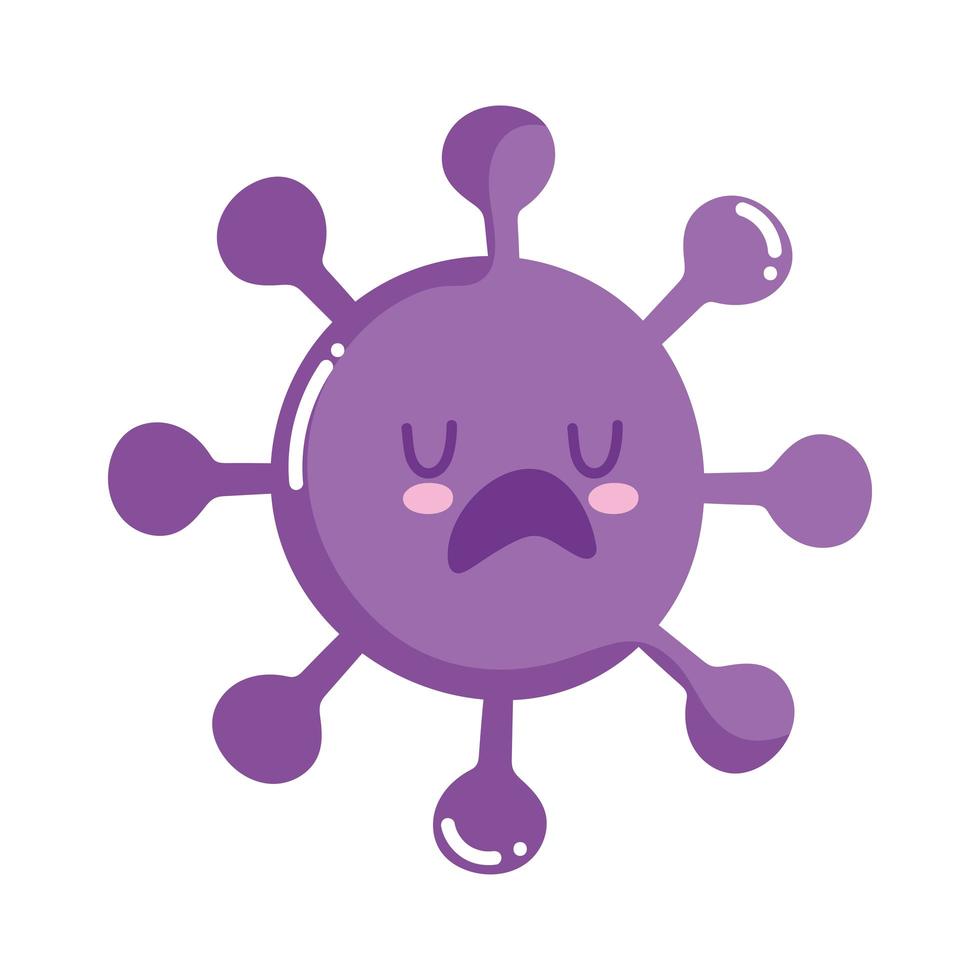 triste coronavirus covid 19 vecteur