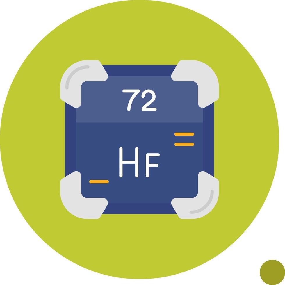 hafnium longue cercle icône vecteur