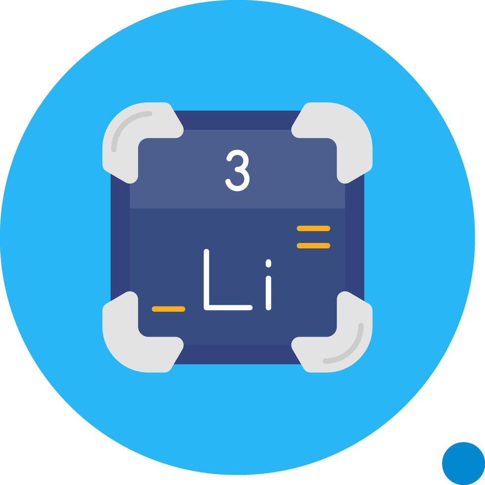 lithium longue cercle icône vecteur