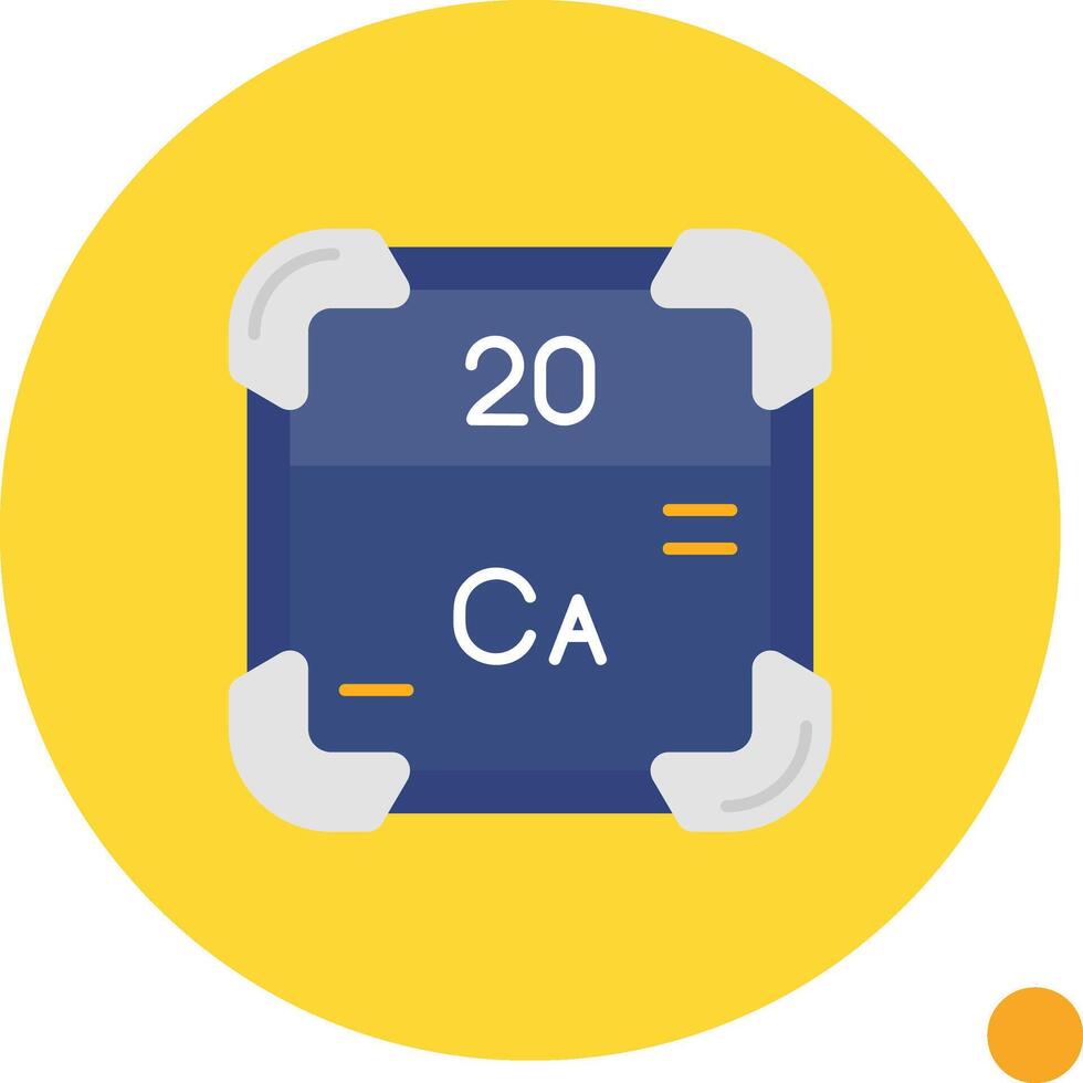 calcium longue cercle icône vecteur