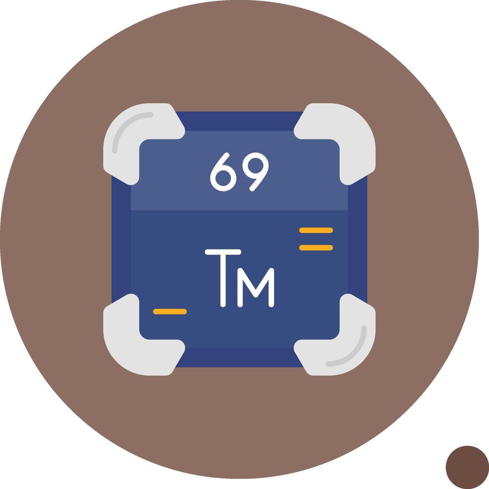 thulium longue cercle icône vecteur