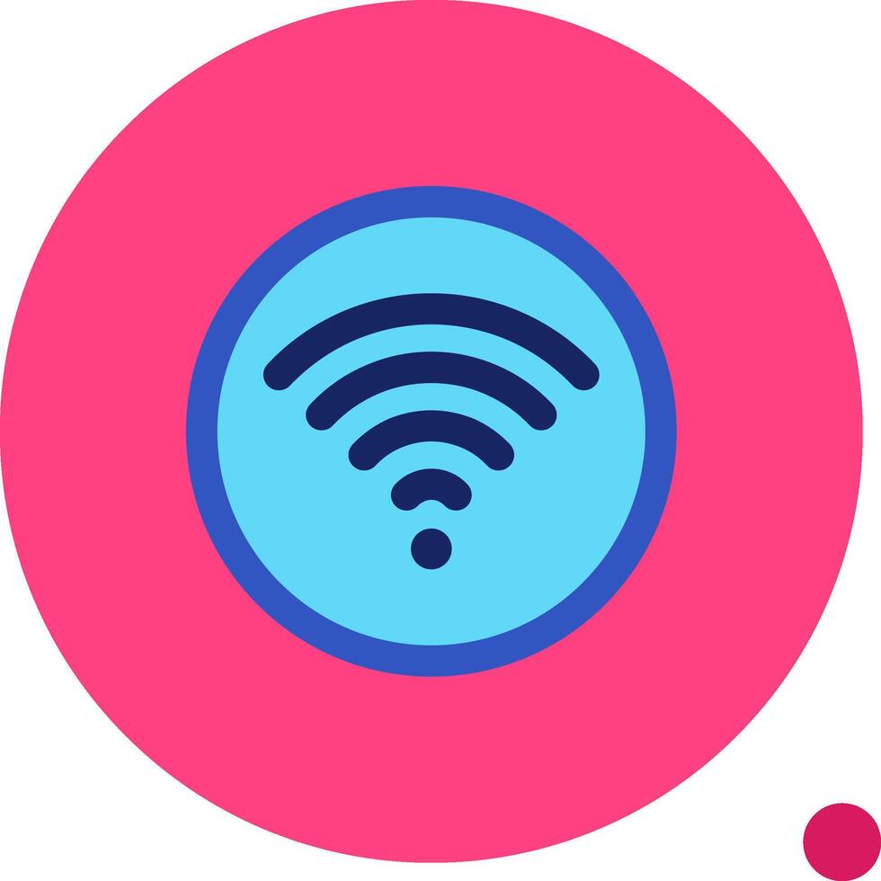 Wifi longue cercle icône vecteur